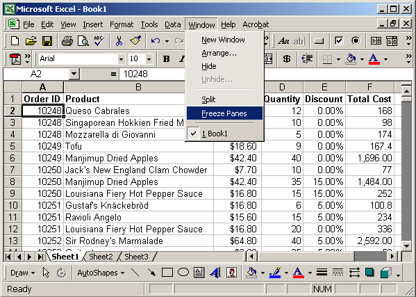 freeze columns in excel for mac 2011